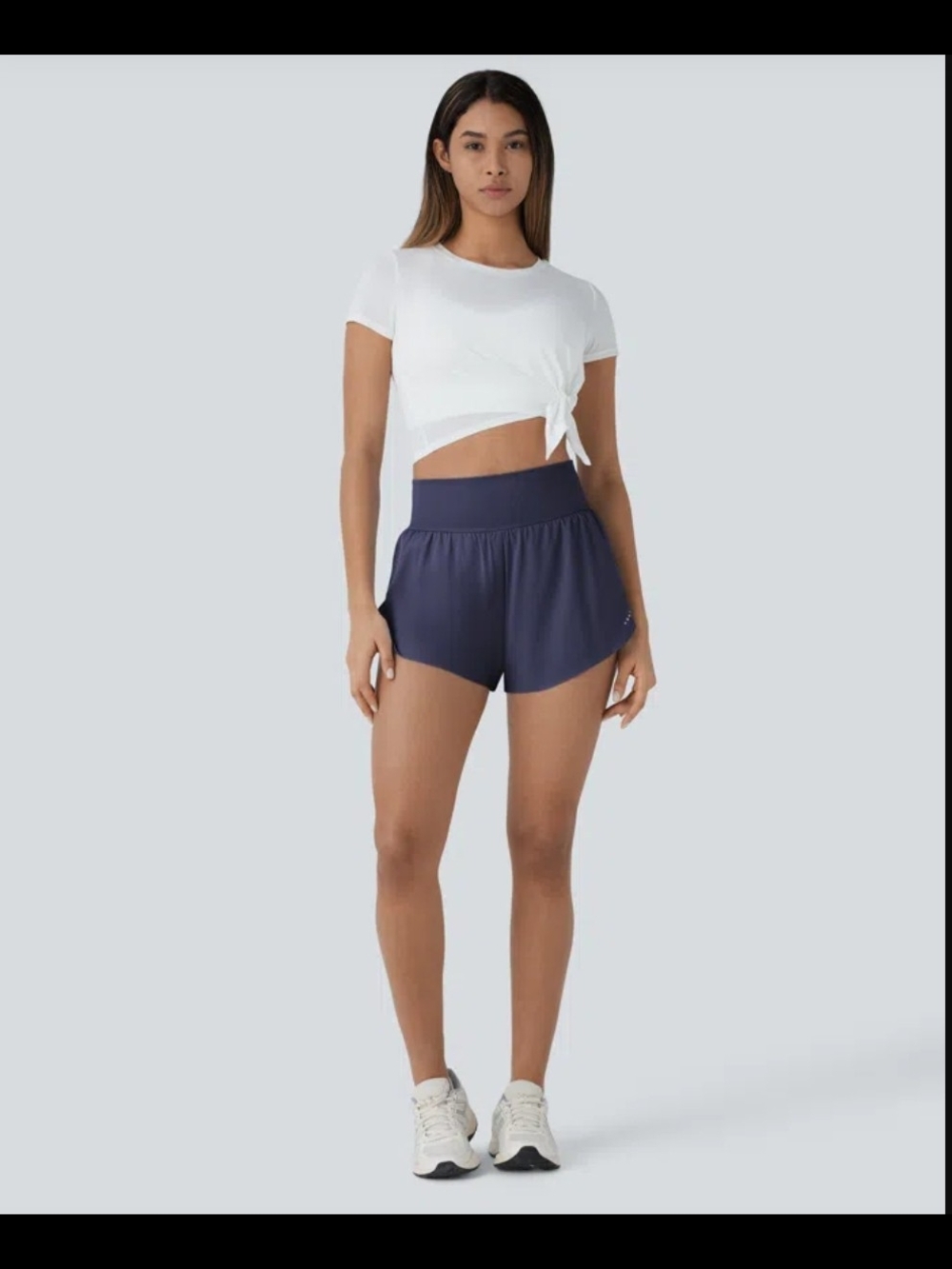 NWOT XS HALARA Navy High-Waist Athletic Shorts